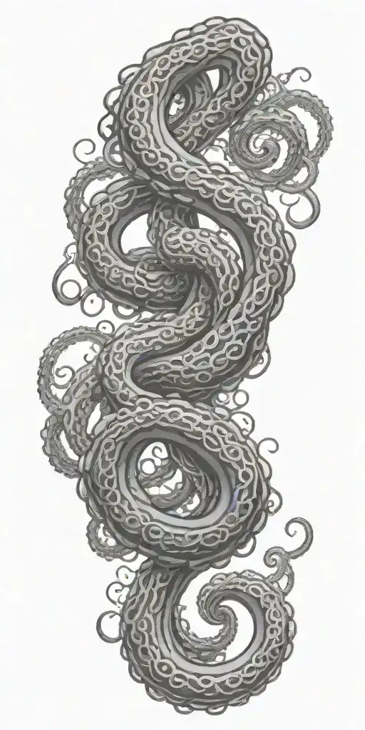 Kraken tentacles emerging tattoo design idea