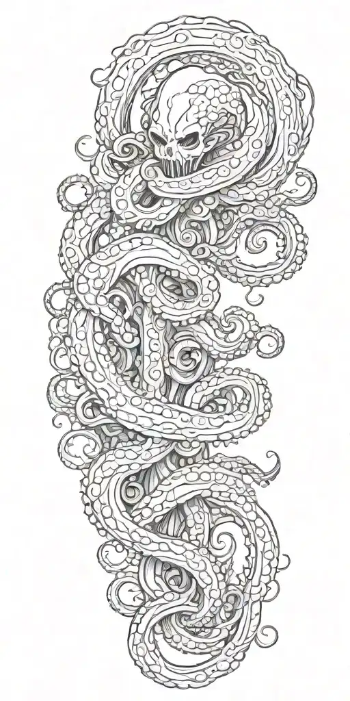 Kraken tentacles tattoo design idea