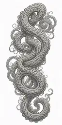 Kraken tentacles emerging tattoo design idea