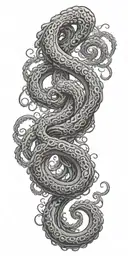 Kraken tentacles emerging tattoo design idea