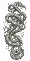 Kraken tentacles emerging tattoo design idea