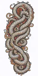 kraken tentacles spiral down arm tattoo design idea