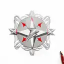 Red Hot Chili Peppers symbol with Arizona flag colors  tattoo design idea