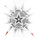 Red Hot Chili Peppers symbol with Arizona flag colors  tattoo design idea