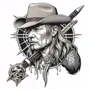 axl rose animado tattoo design idea