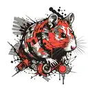 hamster tattoo design idea