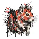 hamster tattoo design idea