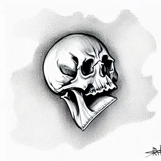 Skull tattoo design idea