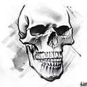 Skull tattoo design idea