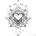 Create a dotwork tattoo design that represents your love for anime, video games, and the serenity of waterfalls. tattoo design idea