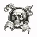 a note about death  tattoo design idea