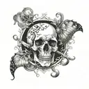 a note about death  tattoo design idea