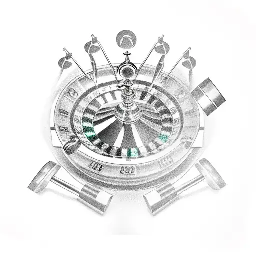 roulette with aces  tattoo design idea