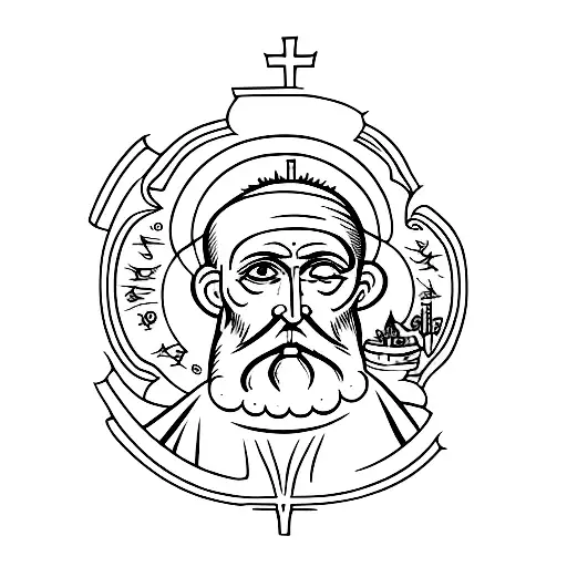 st christopher tattoo design idea