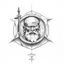 st christopher tattoo design idea