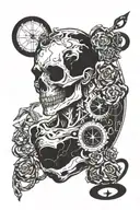 existential crisis thinking tattoo design idea