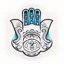 Hamsa Symbol tattoo design idea