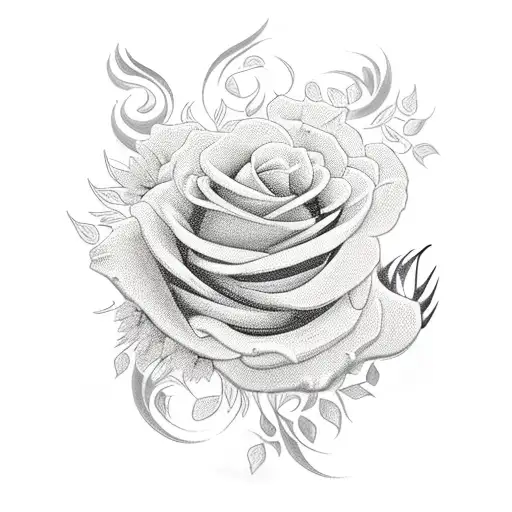 mix of sunflowers, roses, jasmine flowers, vines, bleeding heart flowers and pheasant and peacock fea tattoo design idea