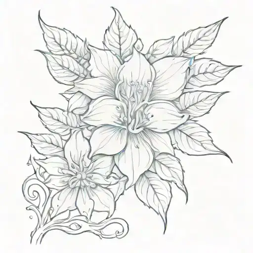 moonflower tattoo design idea