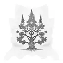 oak tree forearm sleeve tattoo design idea