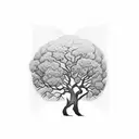 oak tree forearm sleeve tattoo design idea