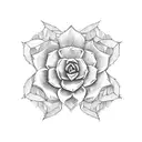 succulent tattoo design idea