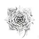 succulent tattoo design idea