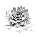 succulent tattoo design idea