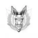 donkey with wings  tattoo design idea
