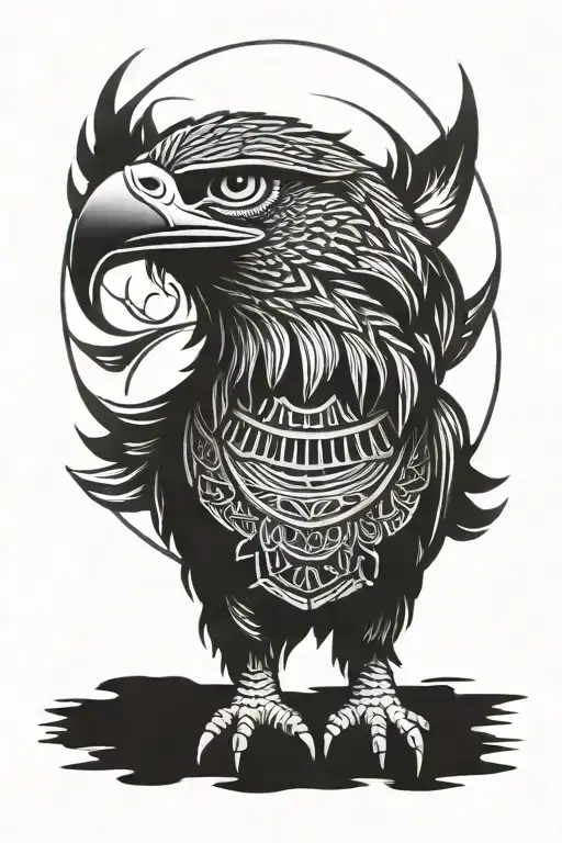 egyptian eagle tattoo design idea