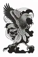 egyptian eagle tattoo design idea