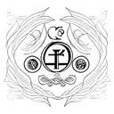 A creative composition featuring a turkey feather intertwined with religious symbols, reflecting my passion for teaching and faith, in memory of my dad tattoo design idea