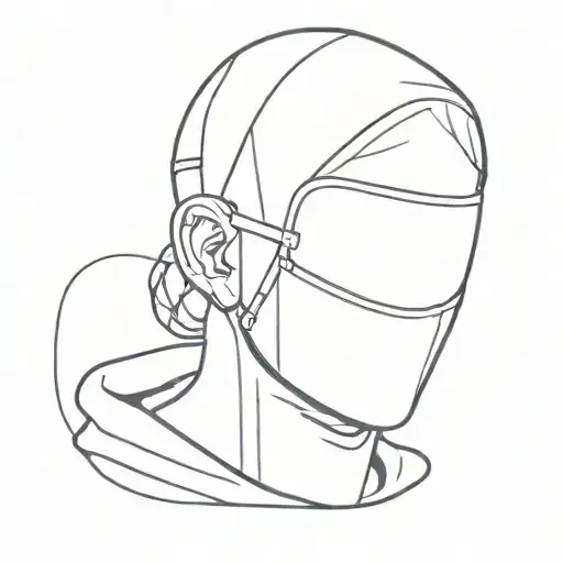 ski mask tattoo design idea