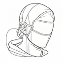 ski mask tattoo design idea