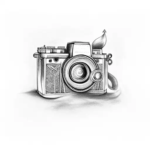 camera, Emerald, Athena, Cameleon, 3 hearts tattoo design idea