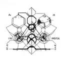 A diagram of the equilibrium between iron and carbon tattoo design idea