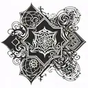 gothic abstract tattoo design idea