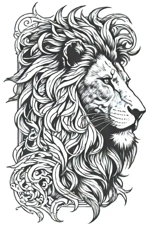 aslan tattoo design idea