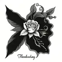 Presence Thankfulness Love tattoo design idea