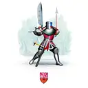 knife, knight, cossacks tattoo design idea