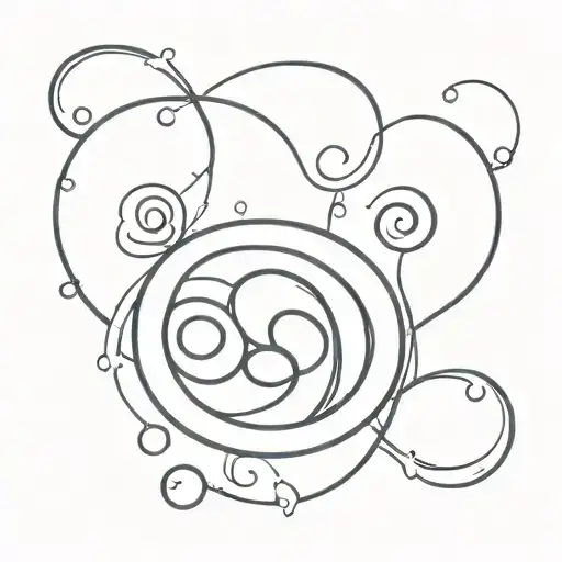 A drain gang symbol transformed into a minimalist tattoo design tattoo design idea