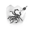 scorpion wrapped around Microphone  tattoo design idea