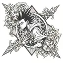 anime hunter x Hunter tattoo design idea