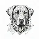 labrador dog tattoo design idea