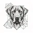 labrador dog tattoo design idea