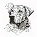 labrador dog tattoo design idea