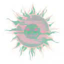 swamp with sun in horizon tattoo design idea