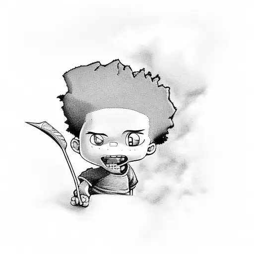 rugrats fighting boondocks tattoo design idea