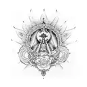 virgen con alas  tattoo design idea