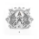 virgen con alas  tattoo design idea